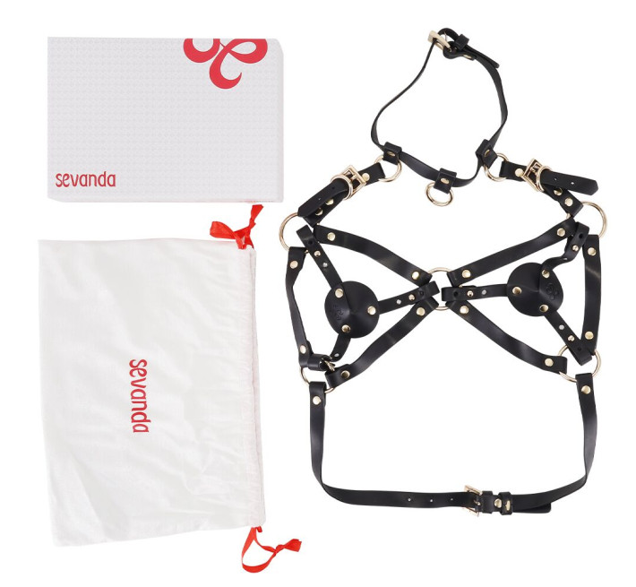 Портупея на грудь LOCKINK SEVANDA Queen Chest Harness with Removable Bra