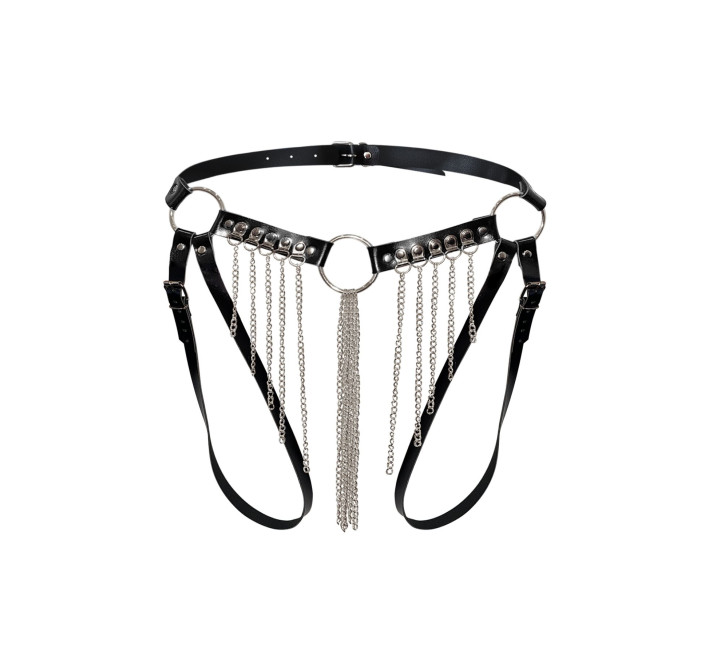 Сексуальные трусики с цепями Art of Sex - Xena XS-M, цвет черный