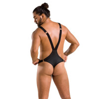 Чоловіче боді з люверсами Passion 028 Harry Black XXL/XXXL