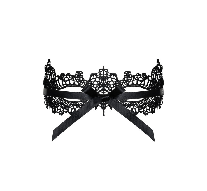 Кружевная маска Obsessive A701 mask, черная, единственный размер