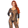 Бодистокинг Leg Avenue Swirl Lace Bodystocking Black One size