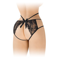 Трусики з відкритою попкою Fashion Secret Nadia Чорні
