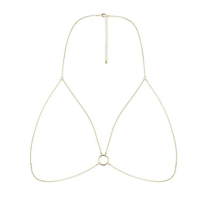 Ланцюжок портупея Bijoux Indiscrets Magnifique Bra Chain Золотий