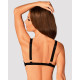 Мереживний бюстгальтер із трикутною чашкою Obsessive Estiqua bra, чорний XS/S