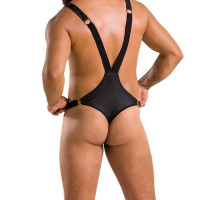 Чоловіче боді з люверсами Passion 028 Harry Black XXL/XXXL