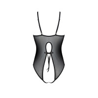 Боди с ажурным декором и открытым шагом Passion Ursula Body black L/XL