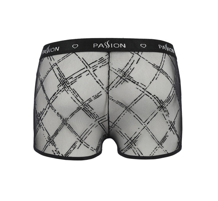 Чоловічі прозорі боксери Passion 032 Short James Black XXL/XXXL