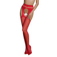 Еротичні колготки-бодістокінг Passion ECO S002 red