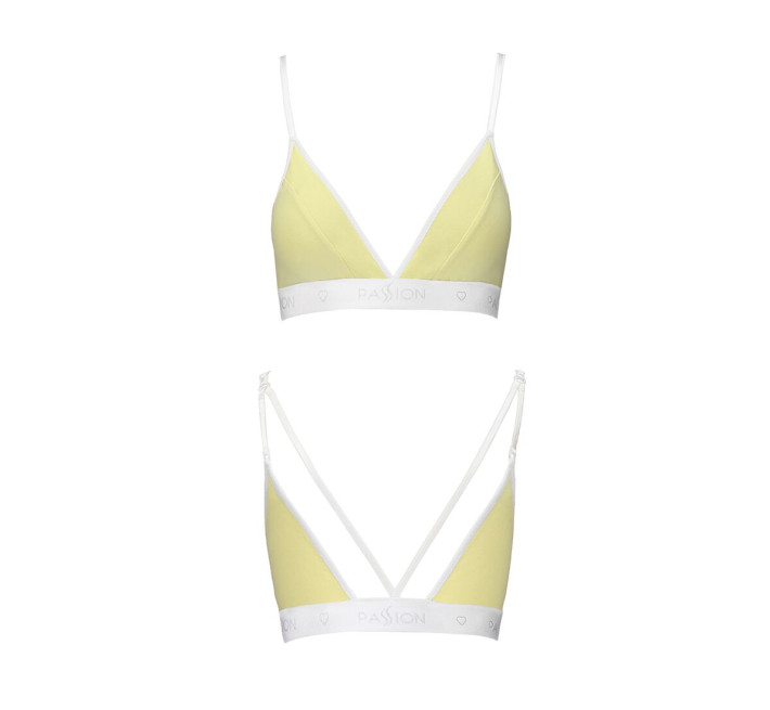 Спортивный топ с двойными бретелями Passion PS007 TOP L, yellow