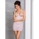 Сорочка з вирізами на грудях + стринги Passion LOVELIA CHEMISE white XXL/XXXL
