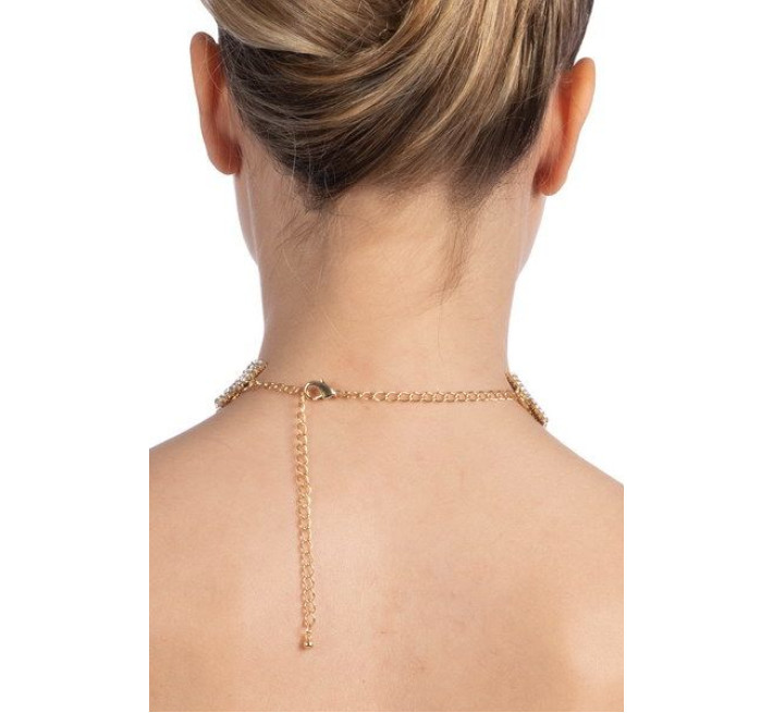 Кольє зі стразами Bijoux Pour Toi Emma Золоте