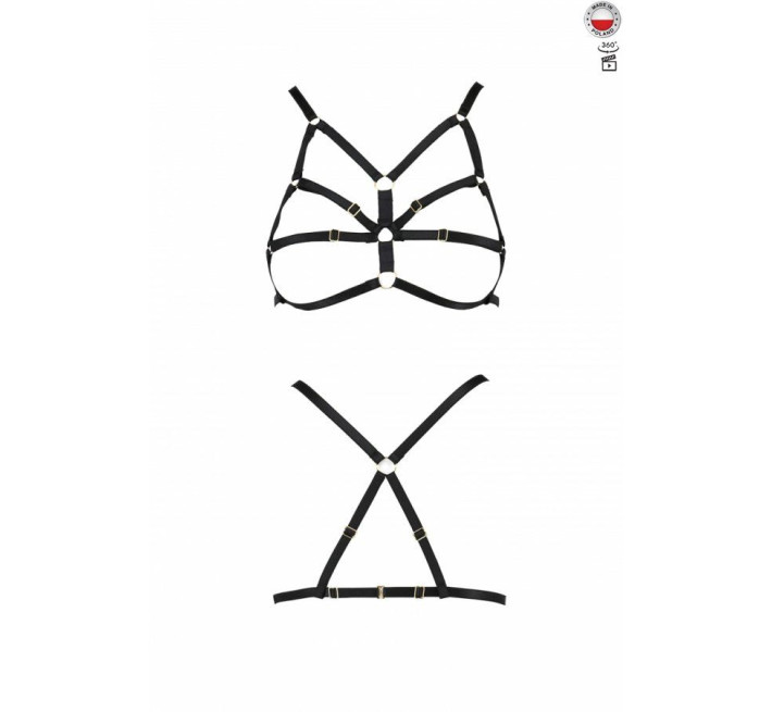 Бюстгальтер-стрепы Passion Exclusive ARMANDA BRA black XXL/XXXL