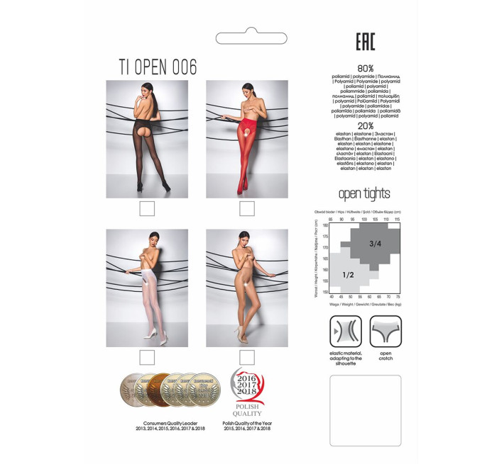 Эротические колготки Passion TIOPEN 006 Белые 3/4 30 den