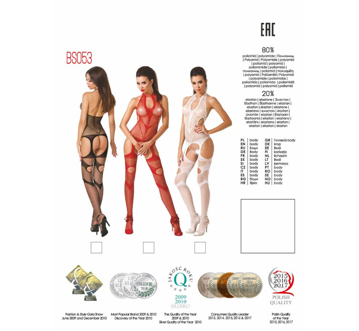 Бодистокинг Passion BS053 Черный S/M/L