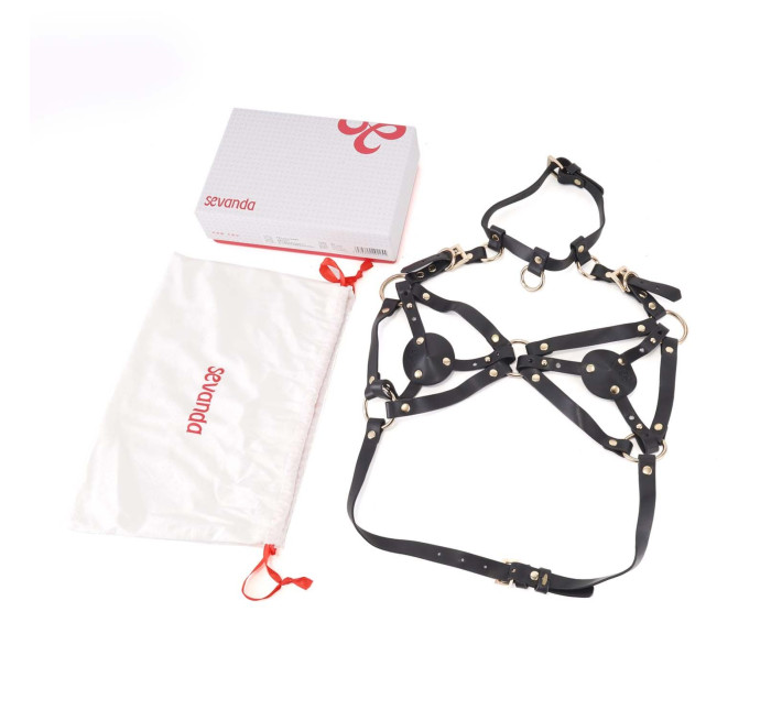 Портупея на грудь LOCKINK SEVANDA Queen Chest Harness with Removable Bra