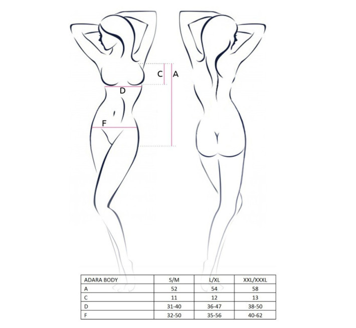 Комплект еротичної білизни Passion Erotic Line CANNE SET S/M Чорний