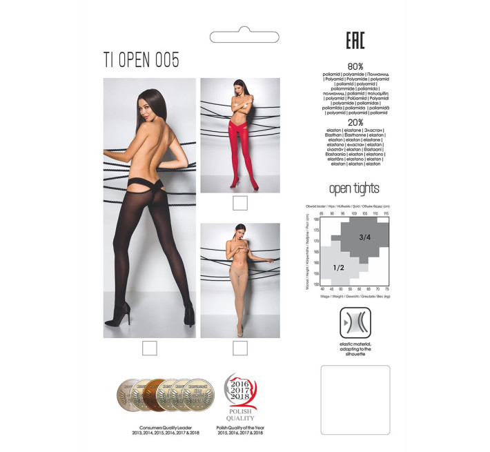 Еротичні колготки Passion TIOPEN 005 Червоні 1/2 60 den