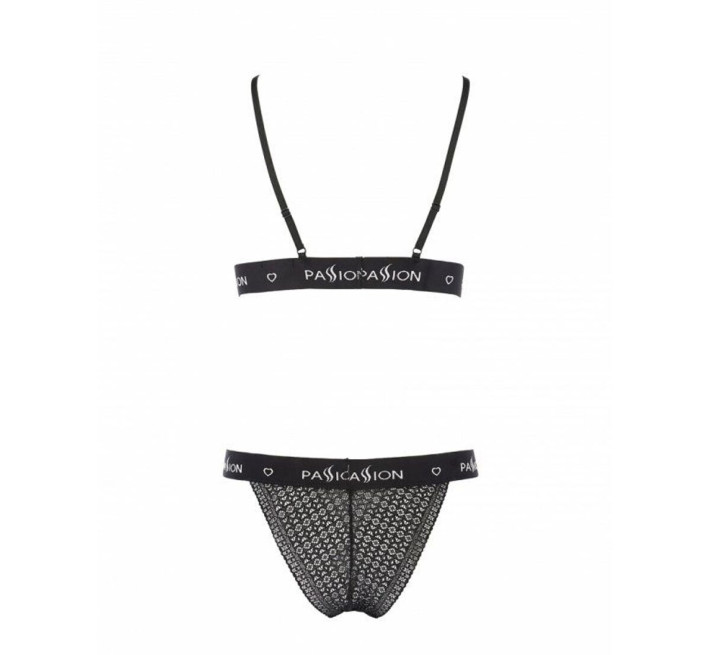 Комплект белья Passion Exclusive GLAMISS SET black L/XL