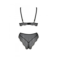 Комплект Passion AMBERLY SET black, XXL/XXXL, бралет і трусики бразиліана