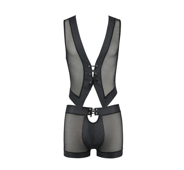 Комплект чоловічої білизни на шнурівці Passion 053 Set William black L/XL