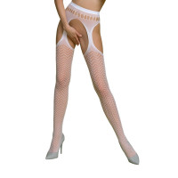 Еротичні колготки-бодістокінг Passion ECO S002 white