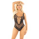 Боді Leg Avenue Rhinestone Net and Lace Bodysuit One Size, Black