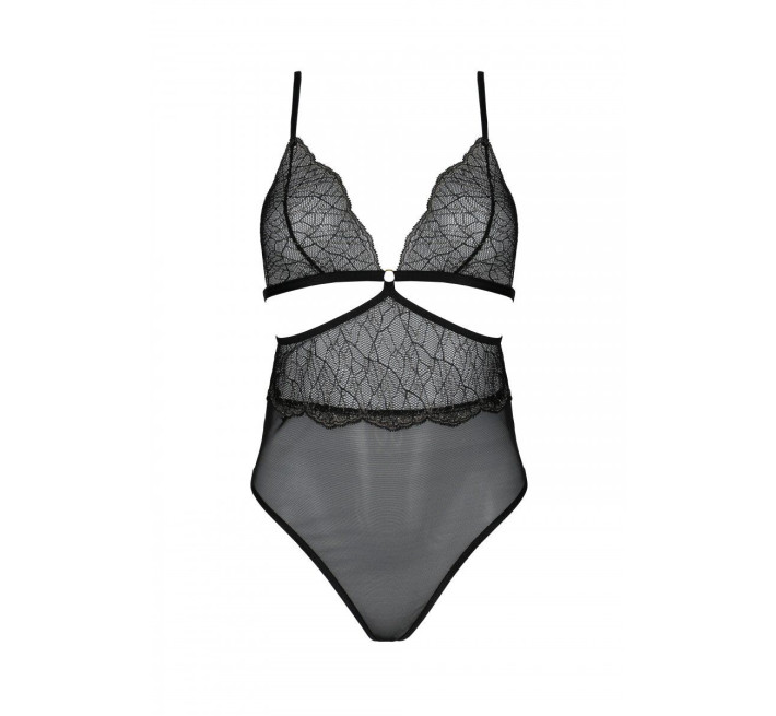 Боди Passion AMBERLY BODY black, XXL/XXXL, открытая спина, низ стринги