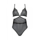 Боди Passion AMBERLY BODY black, XXL/XXXL, открытая спина, низ стринги