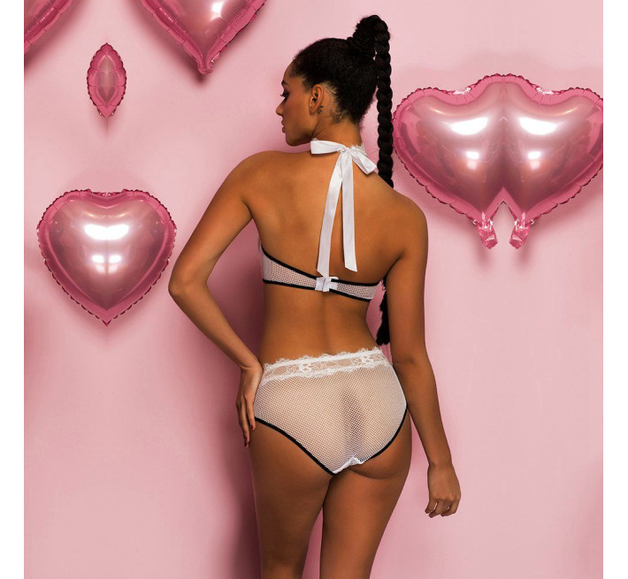 Кружевной эротический комплект с топом JSY Белый S/M