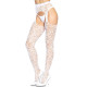 Ажурні колготки із сердечками Leg Avenue Heart White one size