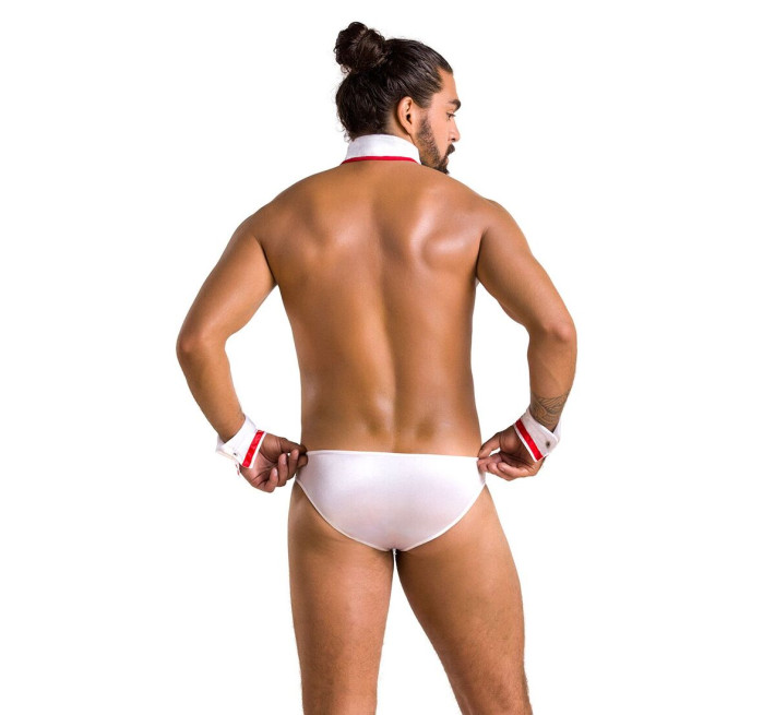 Комплект еротичної чоловічої білизни Passion 037 Gregory White S/M