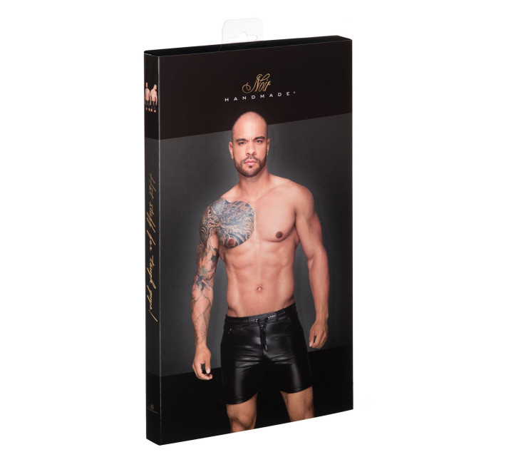 Чоловічі шорти з мокрим ефектом Noir Handmade H061 Powerwetlook shorts, S
