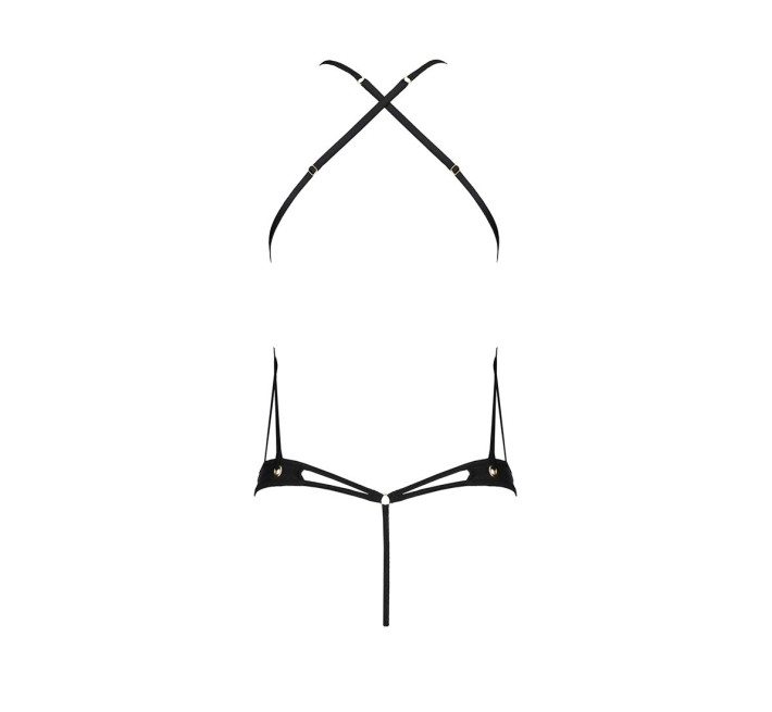 Боді з відкритим доступом Passion TASMINA BODY black XXL/XXXL