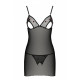 Рубашка с вырезами на груди + стринги Passion LOVELIA CHEMISE black L/XL