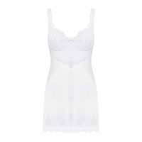 Сорочка Obsessive Amor Blanco underwire chemise & thong white S/M
