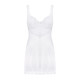Сорочка Obsessive Amor Blanco underwire chemise & thong white S/M