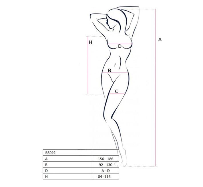Бодистокинг-платье с открытой грудью Passion BS092 red