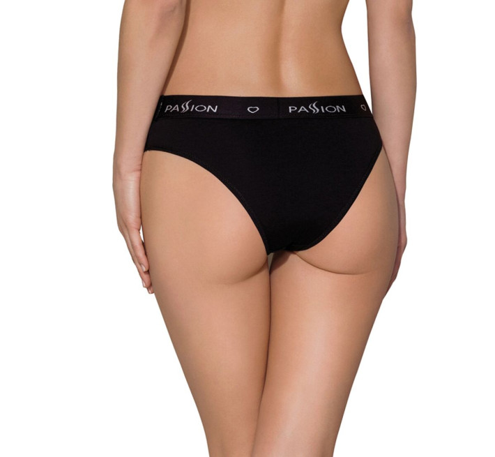 Трусики-сліпи з бавовни та еластаном Passion PS004 PANTIES S, black