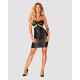 Платье под змеиную кожу Obsessive Vivianty dress черное XS/S