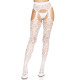 Ажурні колготки із сердечками Leg Avenue Heart White one size