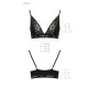 Эластичный топ с кружевом Passion PS001 TOP M, black