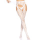Ажурні колготки із сердечками Leg Avenue Heart White one size