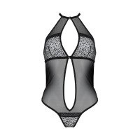Сетчатое боди с кружевом на груди Passion SATARA BODY black XXL/XXXL