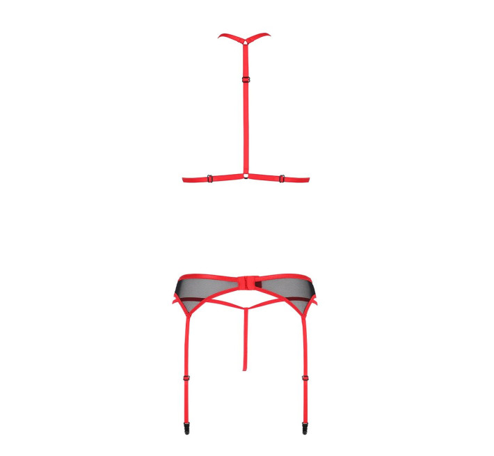 Комплект белья Passion SATARA SET red XXL/XXXL