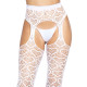 Ажурні колготки із сердечками Leg Avenue Heart White one size