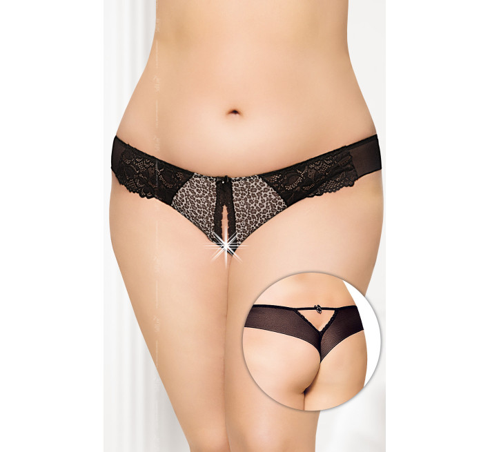 Трусики Softline G-String 2435 Plus Size Леопардовые XL