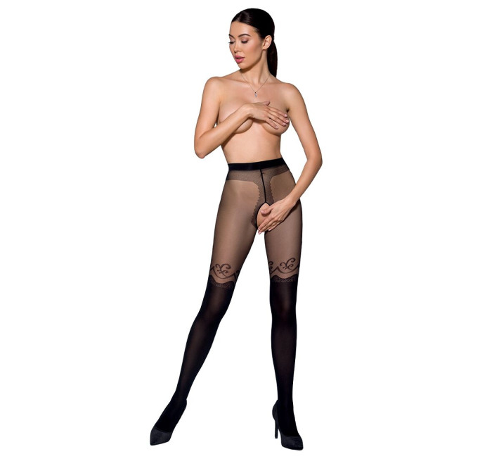 Колготки з відкритим доступом Passion TIOPEN 012 black 1/2 (20/40 den)