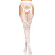 Ажурні колготки із сердечками Leg Avenue Heart White one size
