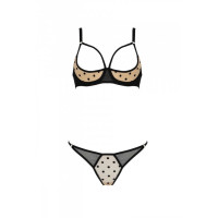 Эротический комплект Passion MARINA SET WITH OPEN BRA, S/M, beige, открытые чашки Эротический комплект Passion MARINA SET WITH OPEN BRA, S/M, beige, открытые чашки