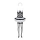 Эротический костюм горничной с юбкой Obsessive Housemaid 5 pcs costume черно-белый S/M
